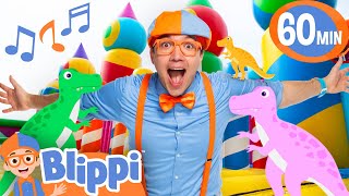 Blippi’s Colorful Dino Dance Party  Blippi  Educational Videos for Kids [upl. by Ysdnil97]