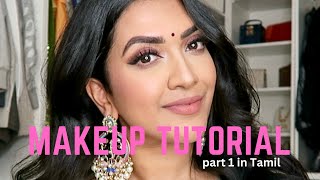 Silver Saree Makeup Tutorial  in Tamil  Vithya Hair and Makeup [upl. by Hairabez]