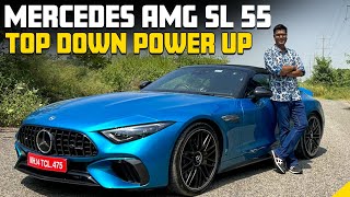 Mercedes AMG SL 55 Iconic Merc  Looks Features amp Performance  Hindi Drive Review [upl. by Ybba352]