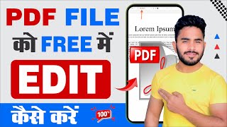 How To Edit PDF File in Mobile I PDF Edit Kaise Kare Mobile Se  PDF Editor For Android [upl. by Halludba]