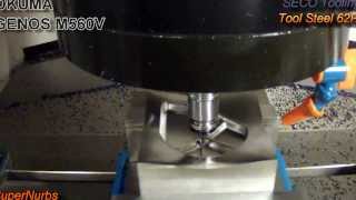 Gosiger  Okuma GENOS M560V  Finishing Hard Milling  D2 62Rc [upl. by Neehsuan]