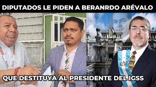 DIPUTADOS DE quotVOSquot EXIGEN QUE SE DESTITUYA AL PRESIDENTE DEL IGSS GUATEMALA [upl. by Elma]