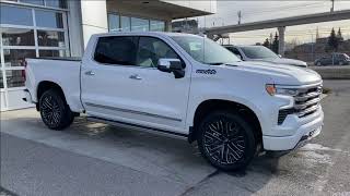 White 2024 Chevrolet Silverado 1500 High Country Review Calgary AB  Wolfe Calgary [upl. by Ahsirhcal]