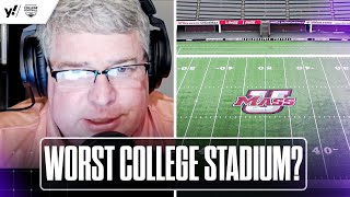 🤔 Does UMass have the WORST college football STADIUM  College Football Enquirer  Yahoo Sports [upl. by Naivaj]