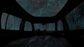 Rain and thunder sound😴Deep Sleep with Rain Sounds on Camping Car Window  Car Camping [upl. by Irianat]