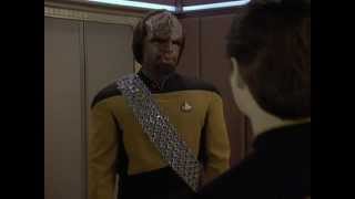 Star Trek TNG LCDR Data corrects LT Worf [upl. by Biddle]