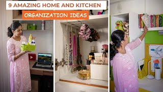 9 Amazing Home and Kitchen Organization Ideas  Space Saving Home Organizing Tips [upl. by Drusie520]