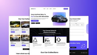 Responsive Car Rental Website Using HTML CSS amp JavaScript [upl. by Gridley473]