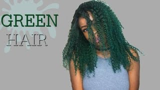 HOW I DYED MY HAIR GREEN La Riche Directions [upl. by Schenck197]