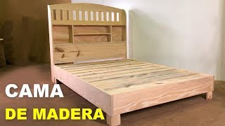 Cama de Madera de Una Plaza muy Bonita  Muy Fácil de hacer [upl. by Bendick]