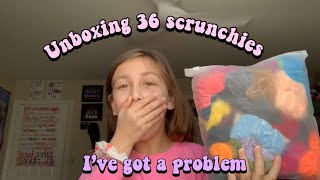 ★Unboxing 36 scrunchies★ [upl. by Anillehs]