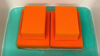 ASMR  SOFT SPONGES SQUEEZING  RINSING 🧡🧡 [upl. by Eppesiug77]