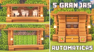 5 Automatic Farms to Start in Minecraft  Easy Tutorial [upl. by Ititrefen770]