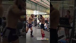 Sparring Tawanchai is not easy MuayThai Kickboxing MMA Boxing Thailand Romania Training [upl. by Aivata]