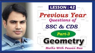 Previous Year Geometry Questions for SSCCGL  Problems amp Solutions  Part  3 [upl. by Annairda]