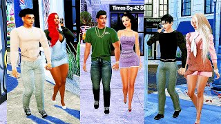 Couple Walks while Holding Hands and Talking on Phone Animation Pack I Sims 4 Patreon Download ❤💋 [upl. by Naval]