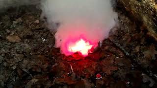 Burning of TrisGlycineStrontiumII Perchlorate [upl. by Ecnahs]