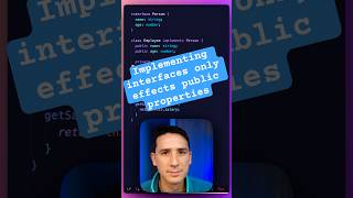 Implementing Interfaces ONLY for public properties in TypeScript typescript typescripttutorial [upl. by Applegate687]