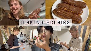 making eclairs エクレア作り [upl. by Edme]