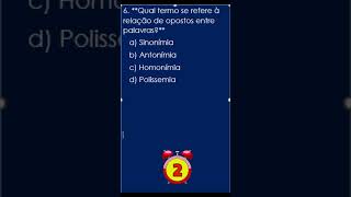 Questão de língua portuguesa para concursos públicos sinônimo antônimo ‐ [upl. by Inus]