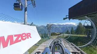 FLOOMZER summer toboggan run in Switzerland 3D video [upl. by Enahpad]