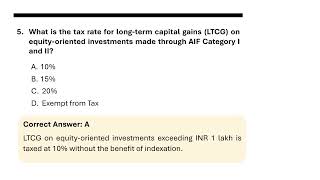 NISM Series XIXA Alternative Investment Funds Category I and II Distributors [upl. by Rbma]