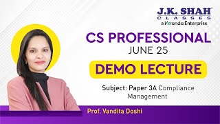 CS PROFESSIONAL l DEMO LECTURE l PAPER 3 PART A csatjksc [upl. by Annaynek959]