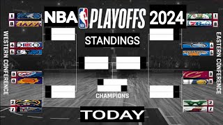 NBA standings 2024 Updated playoff bracket clinching scenarios for April 7  NBA standings today [upl. by Mohandis200]