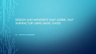 Half Adder and Half Subtractor using Basic Gates on Multisim [upl. by Hoopes849]