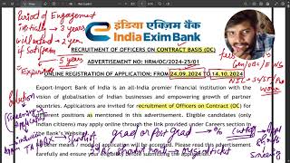 India Exim Bank Officer Recruitment 2024 – Apply Online for 88 Posts [upl. by Goldsmith187]