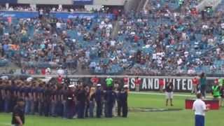 Military Induction Ceremony  Jacksonville Jaguars Game  November 17 2013 [upl. by Oznecniv128]