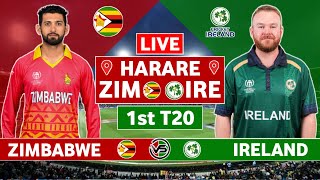 Zimbabwe vs Ireland 1st T20 Live Scores  ZIM vs IRE 1st T20 Live Scores amp Commentary [upl. by Nirrak]