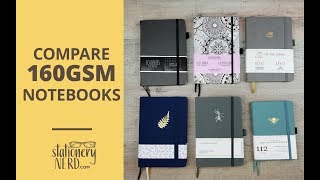 Comparing Six 160gsm Bullet Journal Notebooks  Stationery Nerd REVIEW [upl. by Ahsiya]