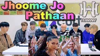 The reaction of a freshly debuted KPOP Idol watching a Hot MV in India🔥Jhoome Jo Pathaan  HAWW [upl. by Wickham112]