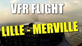 VFR Flight Lille Merville [upl. by Adnilre]