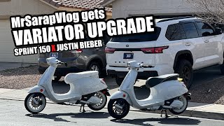 Bomac Vlogs  Mrsarapvlogs gets a variator upgrade  Vespa Sprint 150 [upl. by Nolrah]