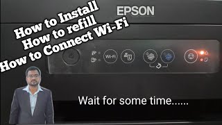 Printer Epson L4150 Installation  How to refill the Epson L4150 Printer  🖨  How to connect WiFi [upl. by Nirad]