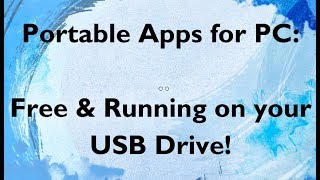 PortableApps FREE Software Great Productivity Tools [upl. by Ynohtnaed42]