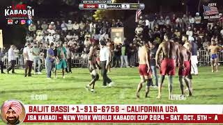 FINAL  New York Kabaddi Cup 2024  Doaba Warrios Vs Sarhala Ranua [upl. by Ahsenauq]