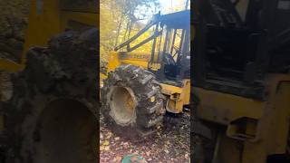 Skidder Repair on a Sunday husqvarna logger dangerous tree [upl. by Doownel755]