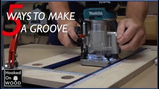 5 Ways to make a groove with your router [upl. by Analla297]