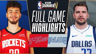 ROCKETS at MAVERICKS  NBA INSEASON TOURNAMENT 🏆  FULL GAME HIGHLIGHTS  November 28 2023 [upl. by Linkoski120]