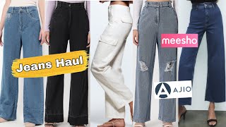 High Waist JEANS HAUL Cheapest  Meesho Jeans Haul  Denim Jeans Haul  Branded Jeans Haul  Ajio [upl. by Eustache460]