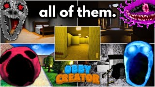 I Made 5 Obby Creator Horror Games ALL GAMES [upl. by Spieler2]