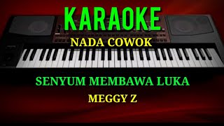 SENYUM MEMBAWA LUKA  ANGGUR MERAH  MEGGY Z  KARAOKE NADA COWOK [upl. by Spooner341]