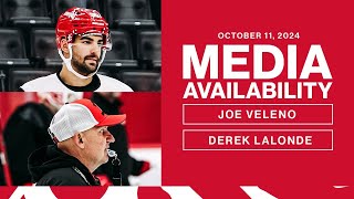 Joe Veleno Derek Lalonde Media Availability  Oct 11 2024 [upl. by Fair]