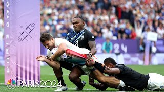 Hits and grit Biggest collisions from mens rugby at Paris 2024  Paris Olympics  NBC Sports [upl. by Nidnarb47]