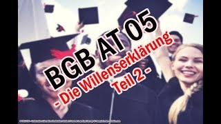 Die Willenserklärung  Subjektiver Tatbestand  BGB AT 05 [upl. by Joung]