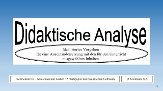 06 Didaktische Analyse [upl. by Liagabba]