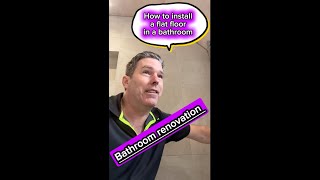 How to install a flat floor fo a bathroom Bathroom renovation [upl. by Mildrid]